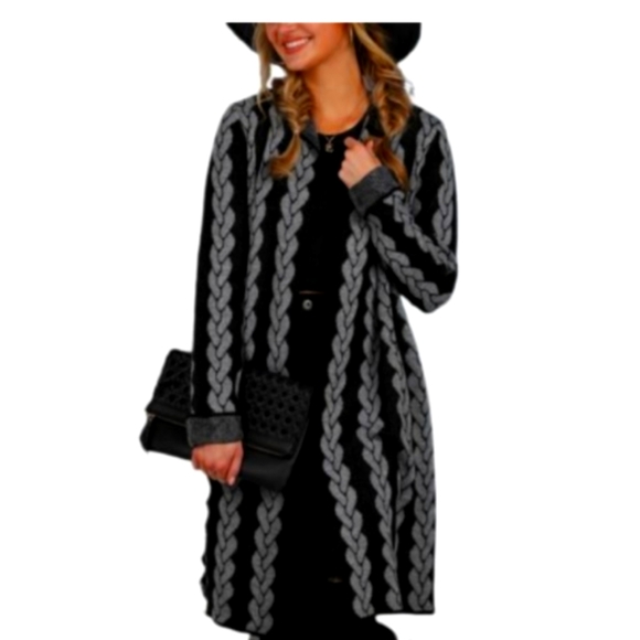 Cable Duster Cardigan Size 1x runs big like 2x - Picture 1 of 4
